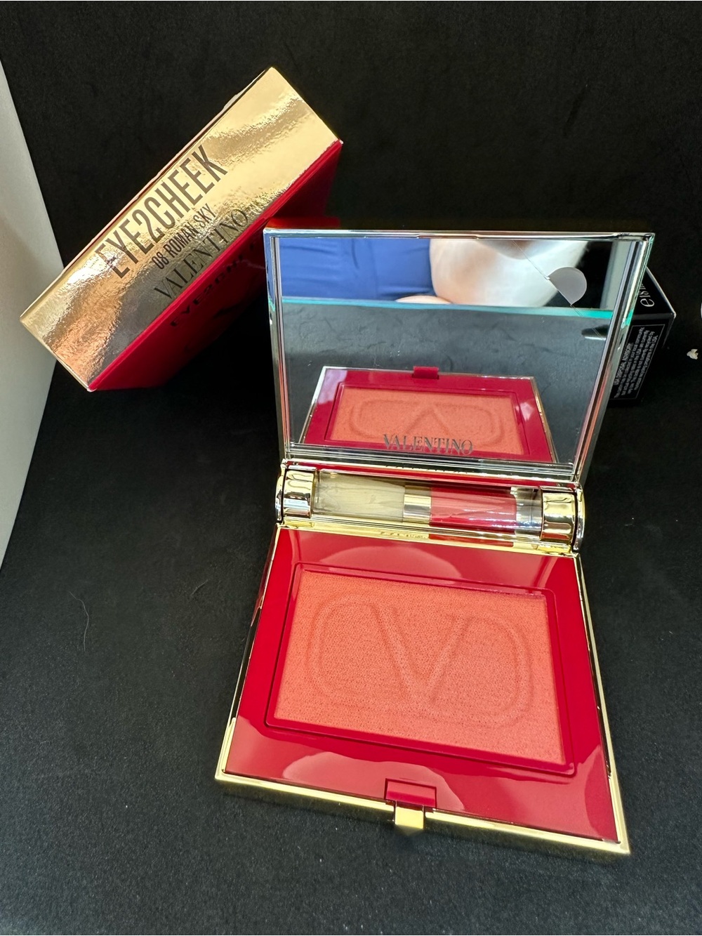🆕 Valentino Eye2Cheek Blush Duo ✨unused in box✨ 08 Roman Sky ☁️